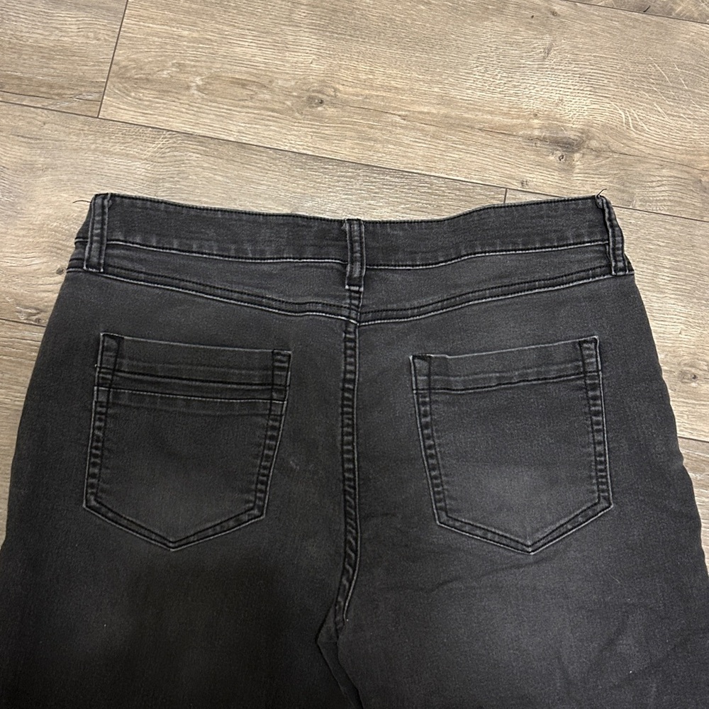 Libby Edelman Black Straight Leg Jeans with Sequin Trim - Picture 12 of 13